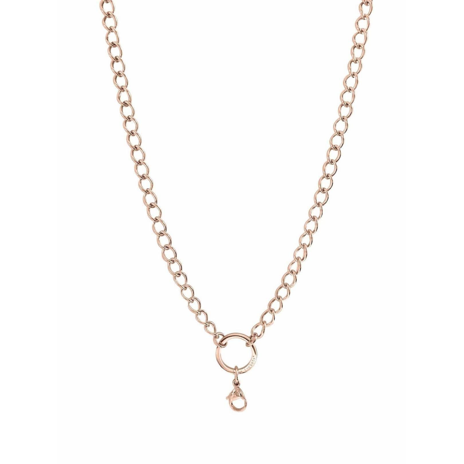 Rose gold deals chain link necklace