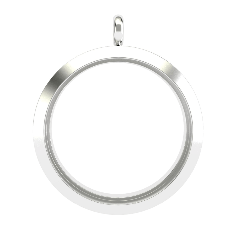 Silver round locket