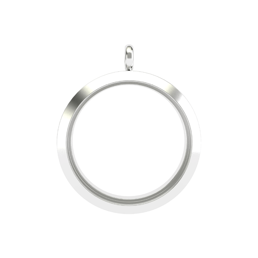 Silver round locket