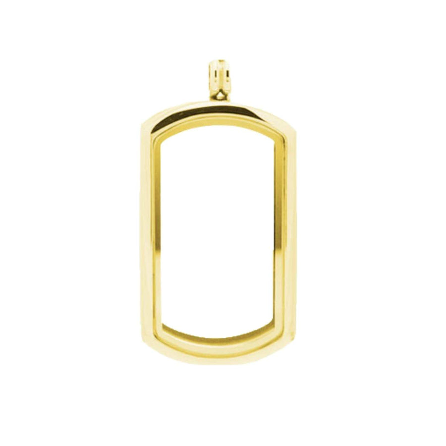 Dog tag pendant, Gold