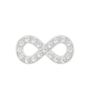 Infinity with Crystals - Silver 