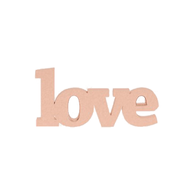 Word Love - Charm - Rose-Gold 