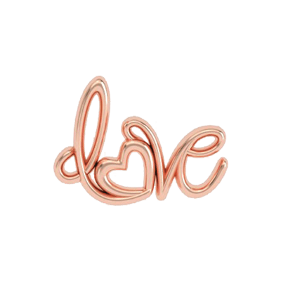 Love Word - Cursive Charm - rose-gold