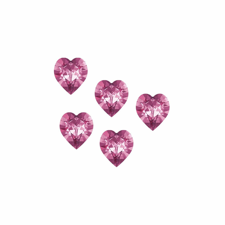 Set of 5 Swarovski Sweet Hearts - Bubblegum