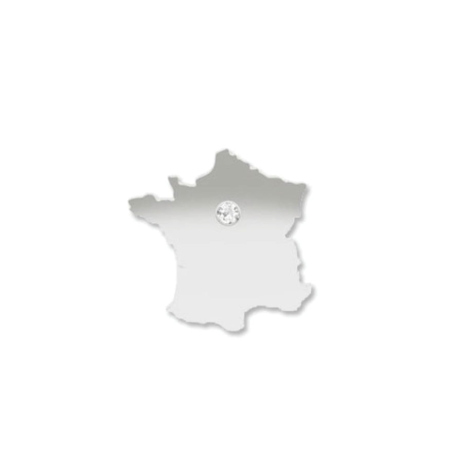France Charm silver with Swarovski Crystal